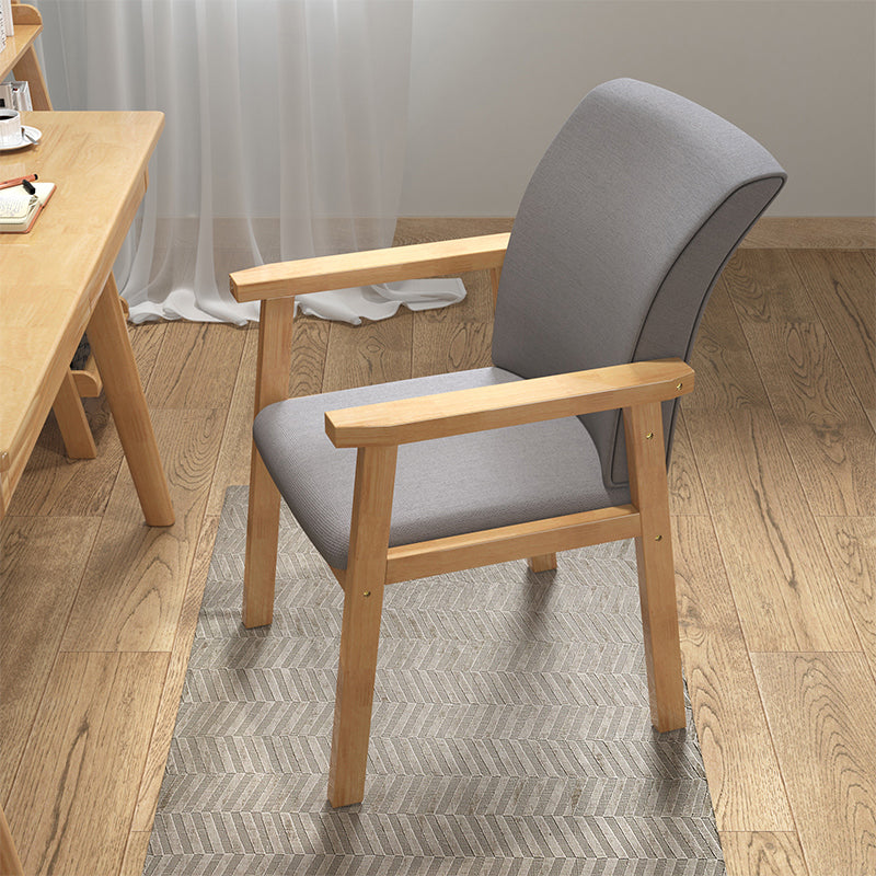 Chaise de salle à manger en bois de Style moderne, chaise simple à dossier solide avec bras de salle à manger pour cuisine