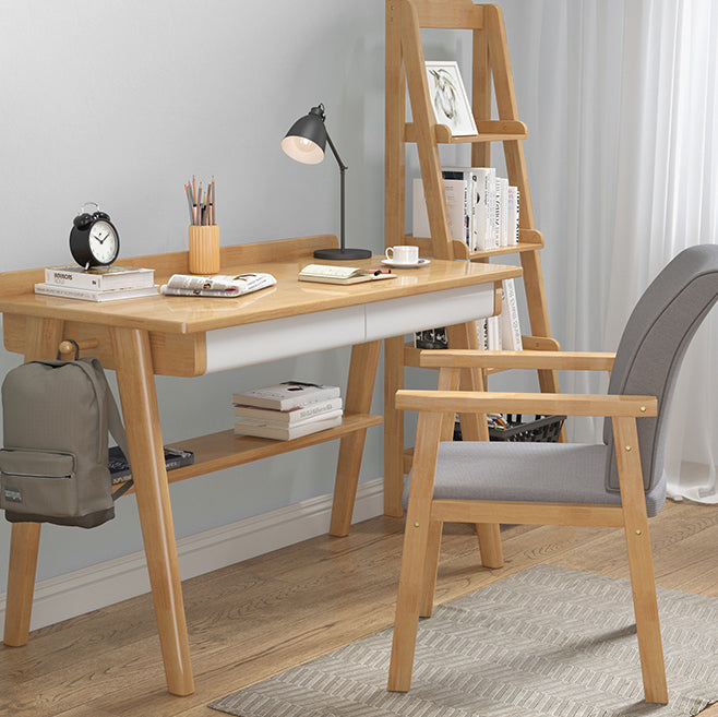 Chaise de salle à manger en bois de Style moderne, chaise simple à dossier solide avec bras de salle à manger pour cuisine