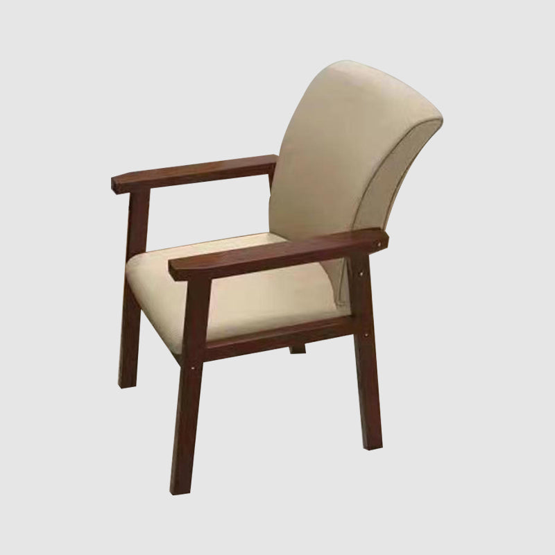Chaise de salle à manger en bois de Style moderne, chaise simple à dossier solide avec bras de salle à manger pour cuisine