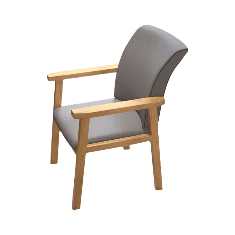 Chaise de salle à manger en bois de Style moderne, chaise simple à dossier solide avec bras de salle à manger pour cuisine