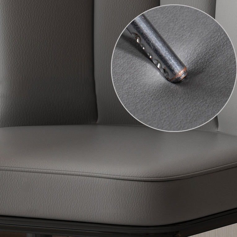 Chaise d'appoint scandinave pour salle à manger rembourrée en métal à oreilles (Ensemble de 4)