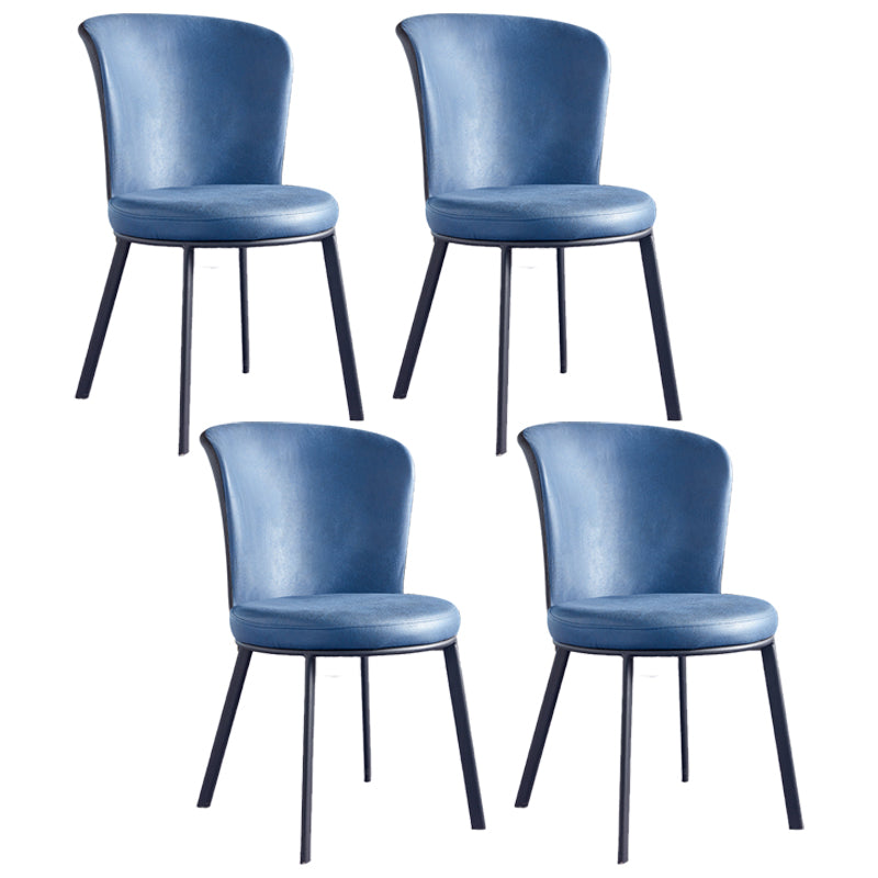 Silla de comedor contemporánea de metal, silla lateral sin brazos para comedor con respaldo lateral