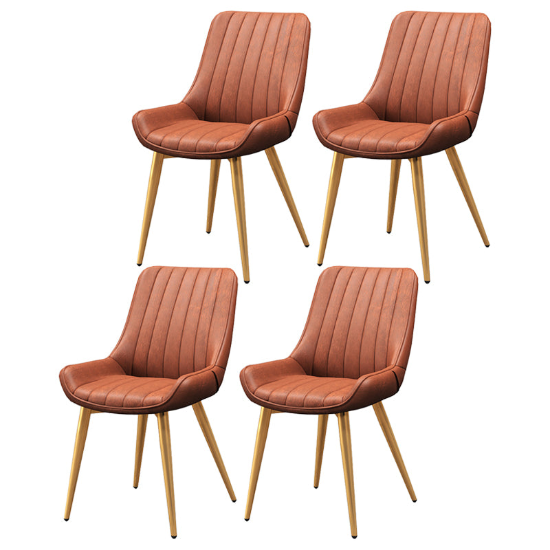 Chaises de salle à manger sans bras rembourrées de style moderne, chaises latérales à dossier solide pour usage domestique