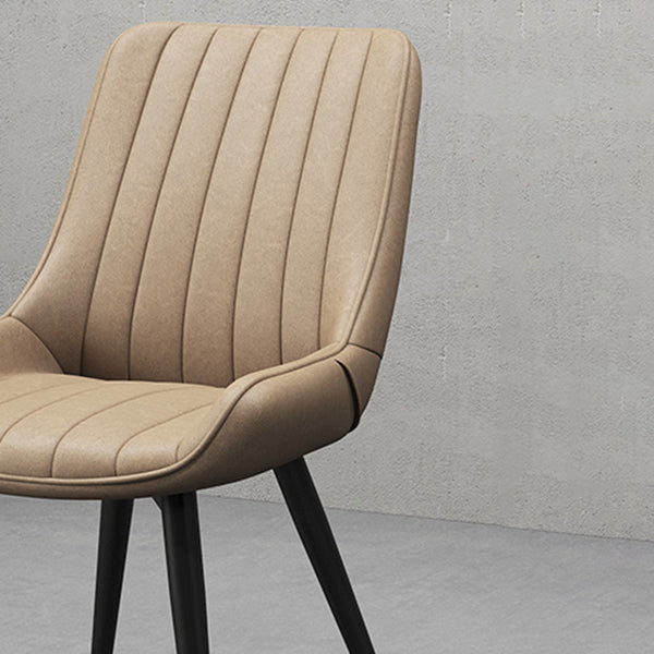 Chaises de salle à manger sans bras rembourrées de style moderne, chaises latérales à dossier solide pour usage domestique