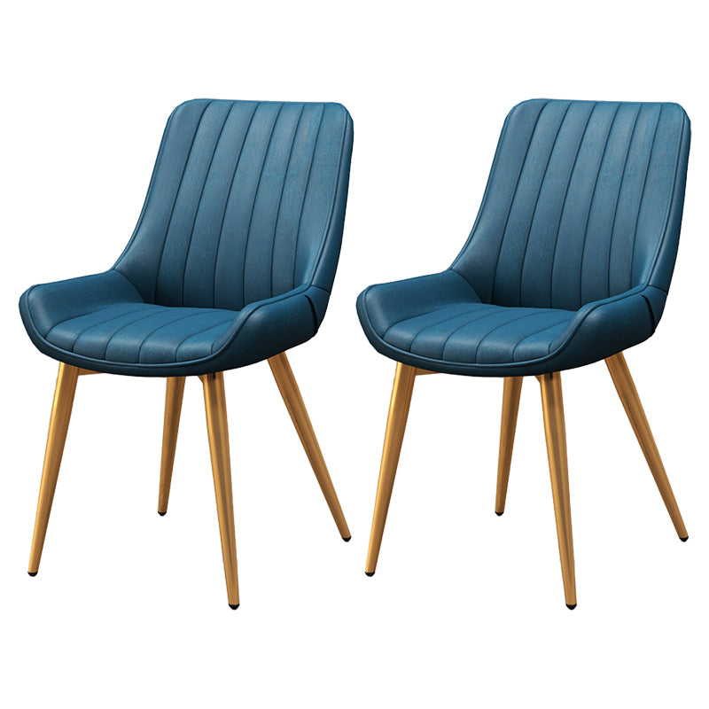 Chaises de salle à manger sans bras rembourrées de style moderne, chaises latérales à dossier solide pour usage domestique