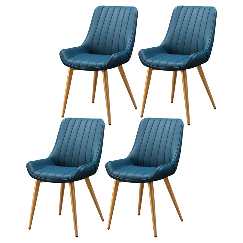 Chaises de salle à manger sans bras rembourrées de style moderne, chaises latérales à dossier solide pour usage domestique