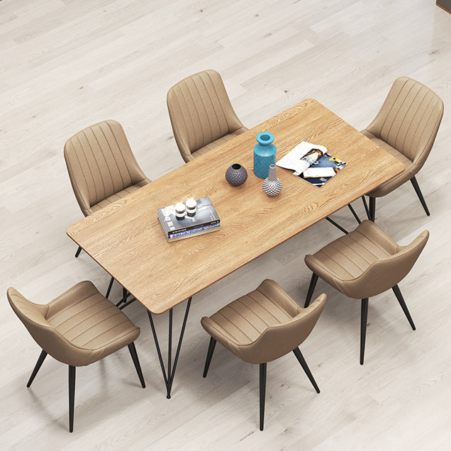 Chaises de salle à manger sans bras rembourrées de style moderne, chaises latérales à dossier solide pour usage domestique