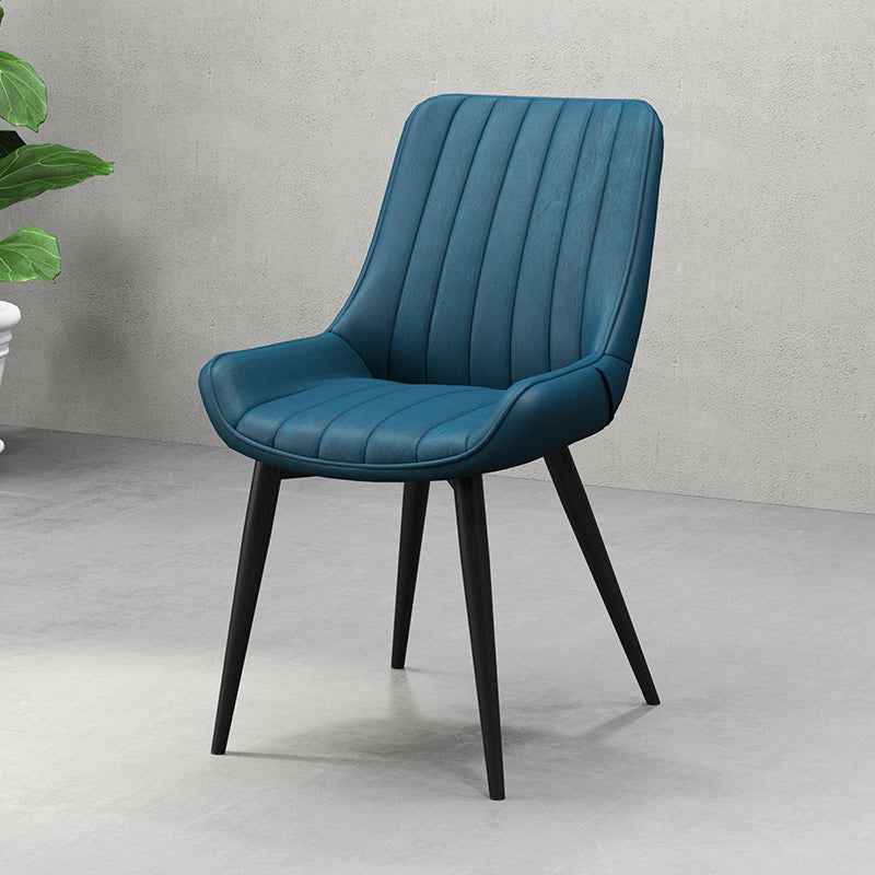 Chaises de salle à manger sans bras rembourrées de style moderne, chaises latérales à dossier solide pour usage domestique