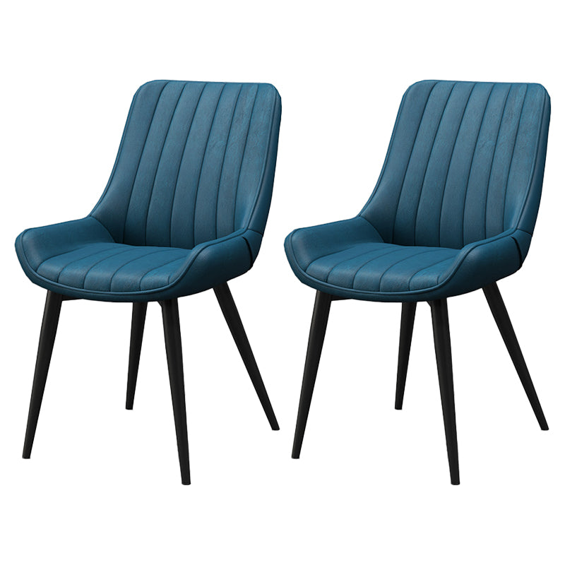 Chaises de salle à manger sans bras rembourrées de style moderne, chaises latérales à dossier solide pour usage domestique