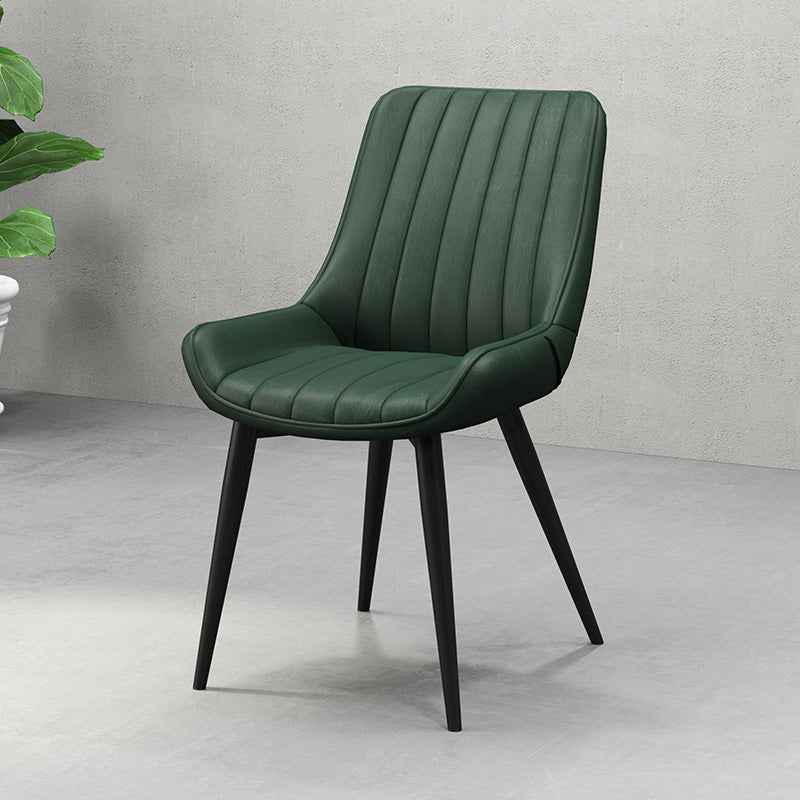 Chaises de salle à manger sans bras rembourrées de style moderne, chaises latérales à dossier solide pour usage domestique
