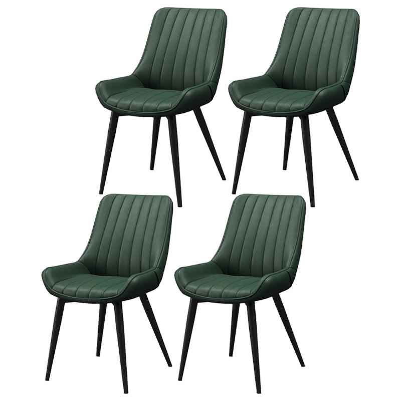 Chaises de salle à manger sans bras rembourrées de style moderne, chaises latérales à dossier solide pour usage domestique