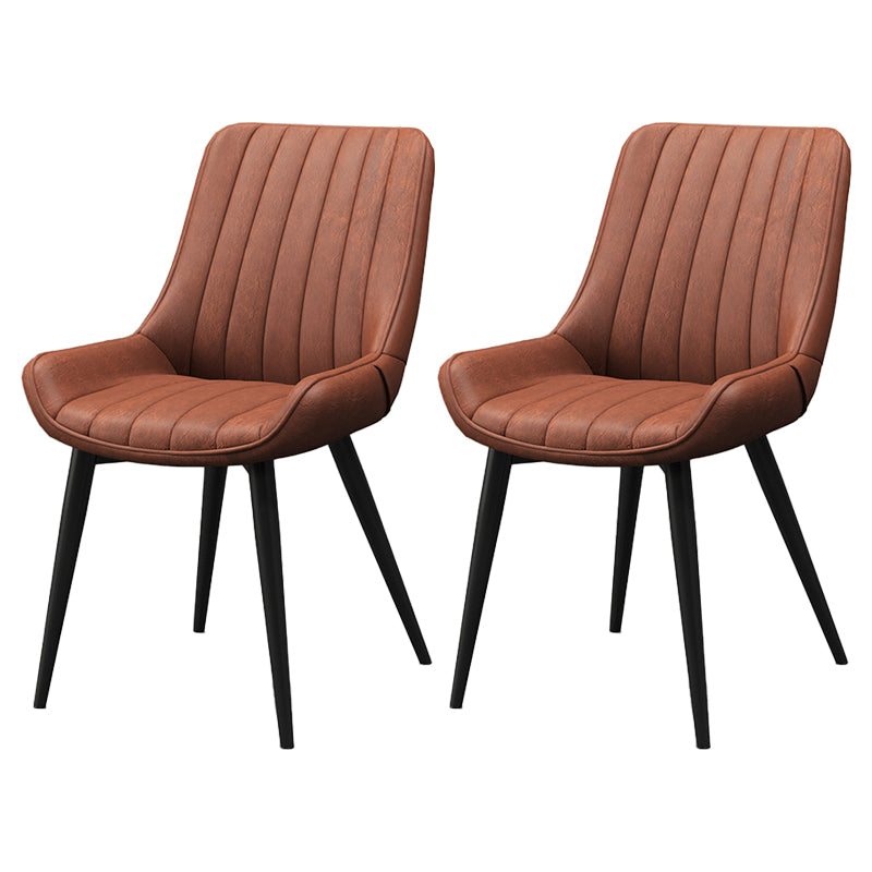 Chaises de salle à manger sans bras rembourrées de style moderne, chaises latérales à dossier solide pour usage domestique
