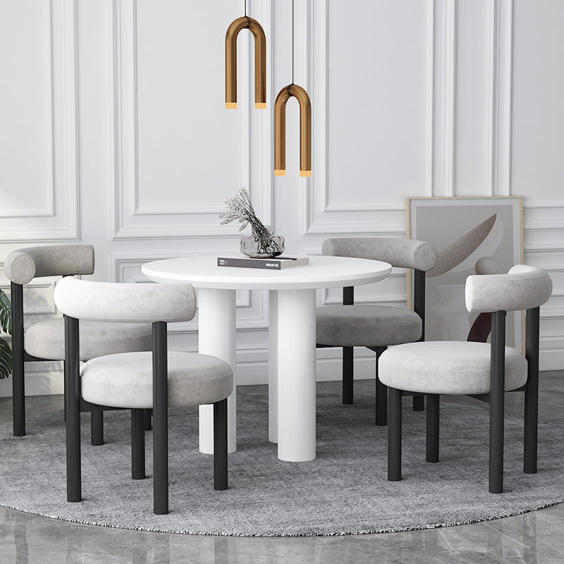 Hedendaagse stijl gestoffeerde armloze eetkamerstoelen open voor de achterkant van de achterste zijstoelen