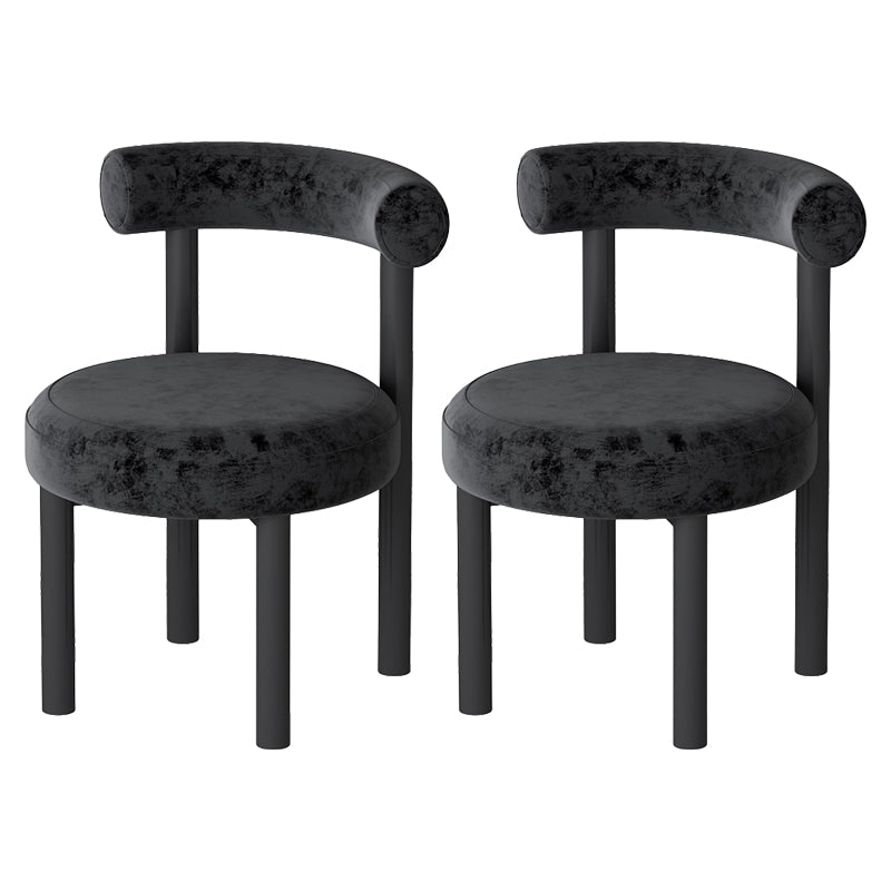 Hedendaagse stijl gestoffeerde armloze eetkamerstoelen open voor de achterkant van de achterste zijstoelen