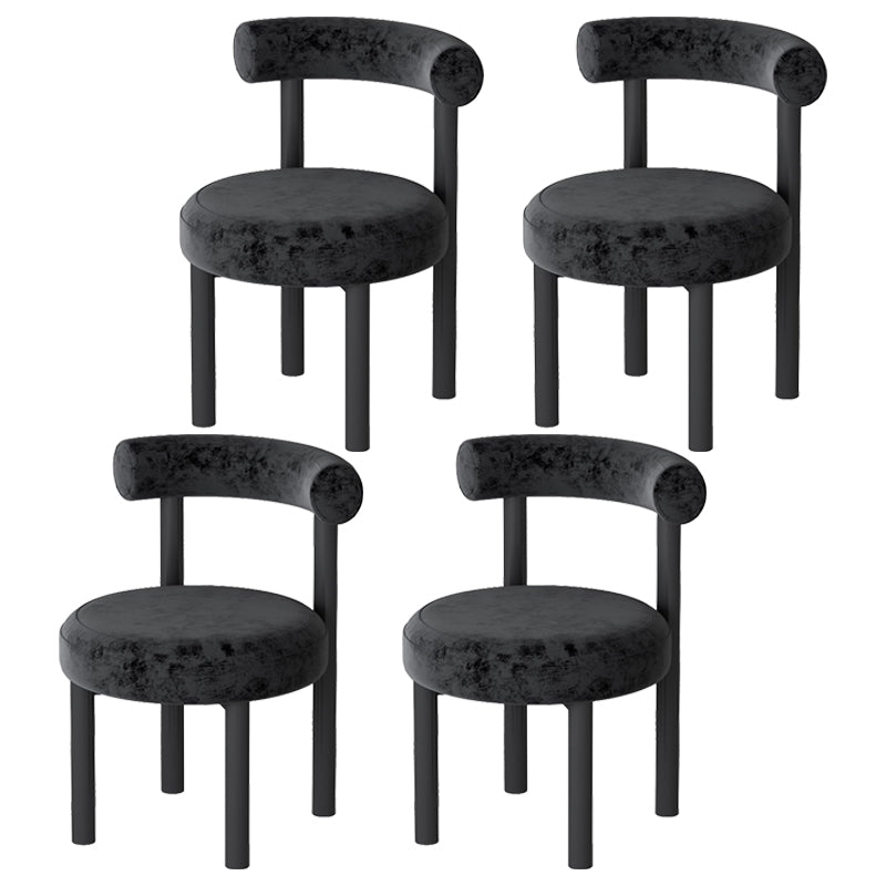 Hedendaagse stijl gestoffeerde armloze eetkamerstoelen open voor de achterkant van de achterste zijstoelen