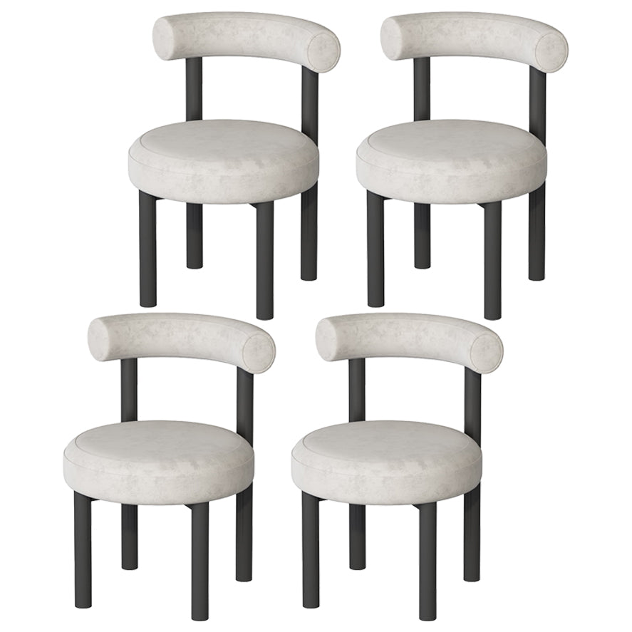 Hedendaagse stijl gestoffeerde armloze eetkamerstoelen open voor de achterkant van de achterste zijstoelen