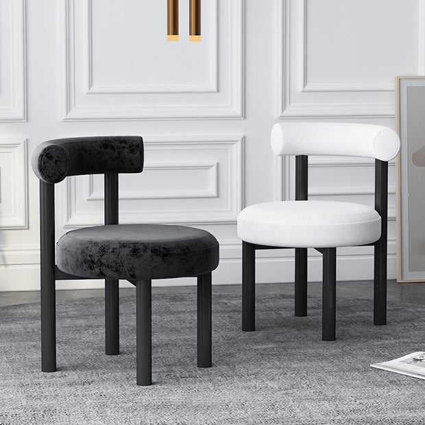Hedendaagse stijl gestoffeerde armloze eetkamerstoelen open voor de achterkant van de achterste zijstoelen