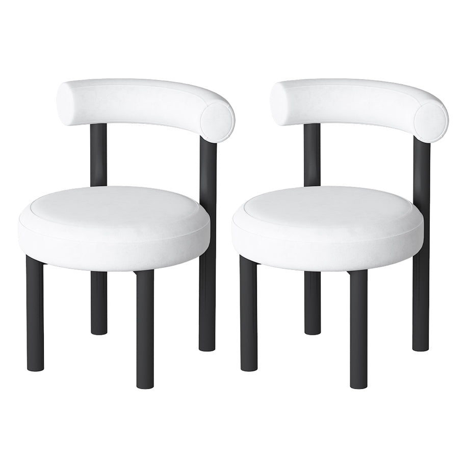 Hedendaagse stijl gestoffeerde armloze eetkamerstoelen open voor de achterkant van de achterste zijstoelen