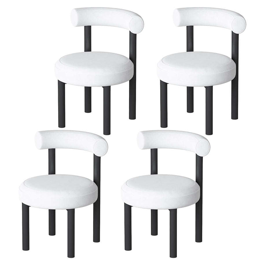 Hedendaagse stijl gestoffeerde armloze eetkamerstoelen open voor de achterkant van de achterste zijstoelen