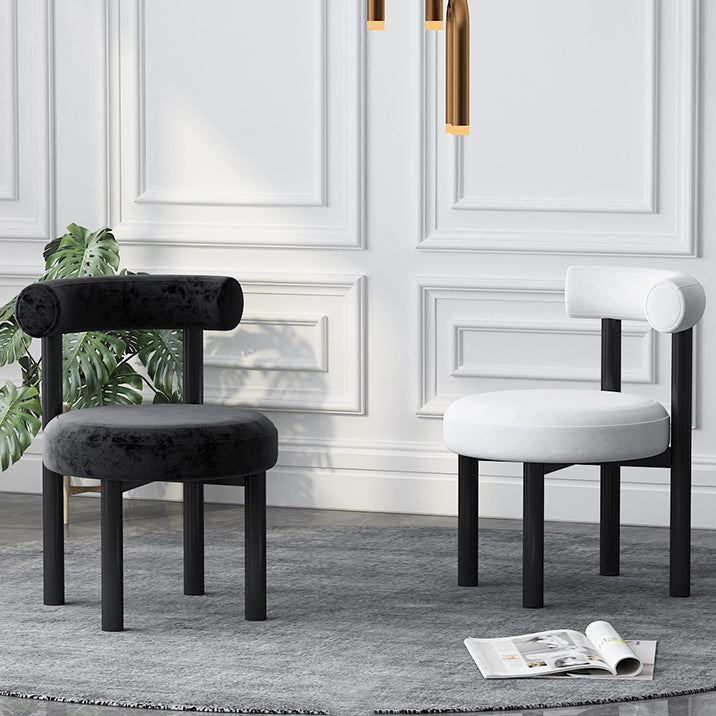 Hedendaagse stijl gestoffeerde armloze eetkamerstoelen open voor de achterkant van de achterste zijstoelen