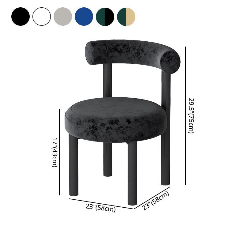Hedendaagse stijl gestoffeerde armloze eetkamerstoelen open voor de achterkant van de achterste zijstoelen