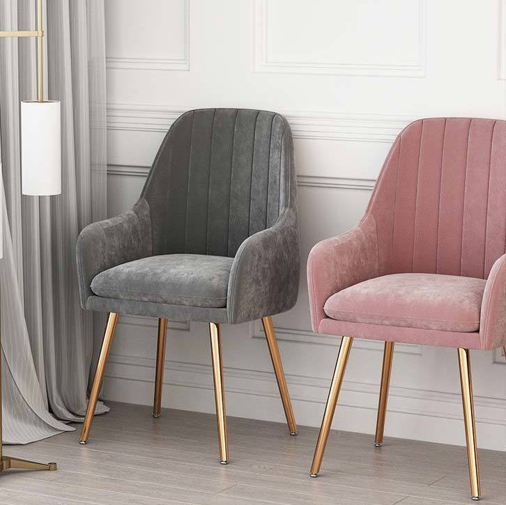 Sillón tapizado de estilo escandinavo, respaldo sólido, silla individual de comedor para el hogar
