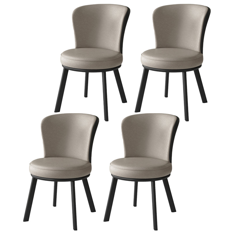 Chaise d'appoint en Faux cuir de Style moderne, chaises de salle à manger sans accoudoirs à dossier solide pour la cuisine