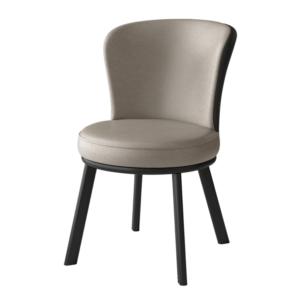 Chaise d'appoint en Faux cuir de Style moderne, chaises de salle à manger sans accoudoirs à dossier solide pour la cuisine