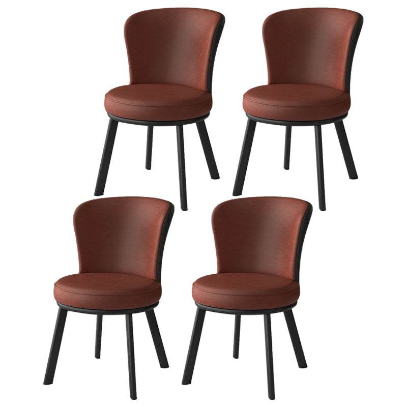 Chaise d'appoint en Faux cuir de Style moderne, chaises de salle à manger sans accoudoirs à dossier solide pour la cuisine