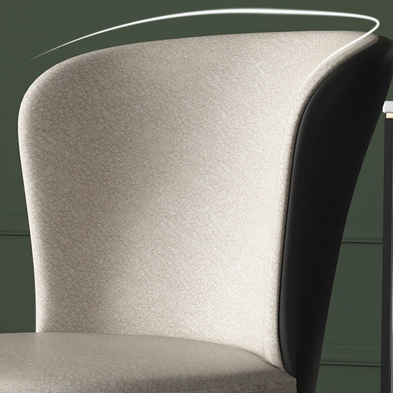 Silla lateral de cuero sintético de estilo moderno, sillas de comedor sin brazos con respaldo sólido para cocina