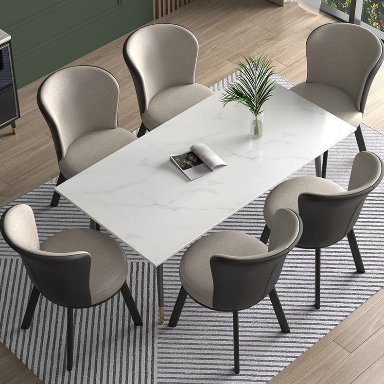 Chaise d'appoint en Faux cuir de Style moderne, chaises de salle à manger sans accoudoirs à dossier solide pour la cuisine