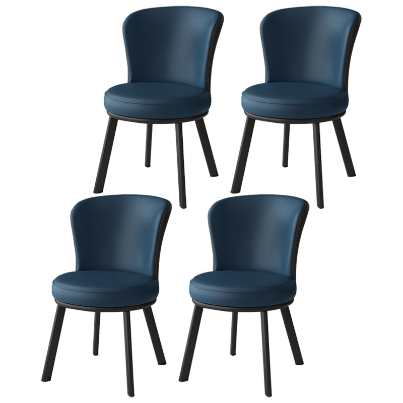 Chaise d'appoint en Faux cuir de Style moderne, chaises de salle à manger sans accoudoirs à dossier solide pour la cuisine