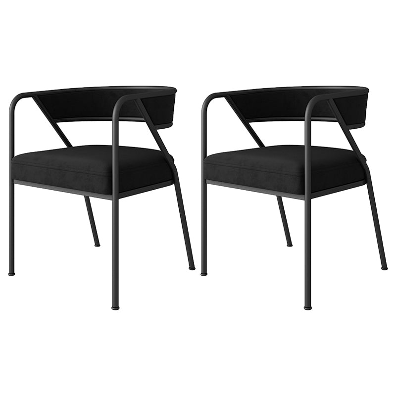 Fauteuils rembourrés de luxe de style scandinave Chaise d'appoint à dossier ouvert (Ensemble de 2)