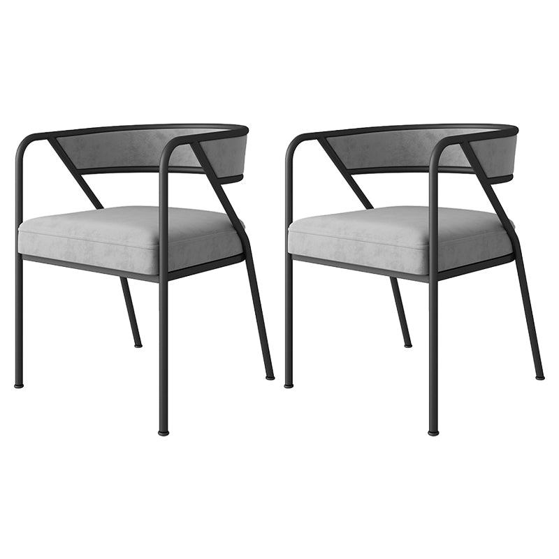 Fauteuils rembourrés de luxe de style scandinave Chaise d'appoint à dossier ouvert (Ensemble de 2)