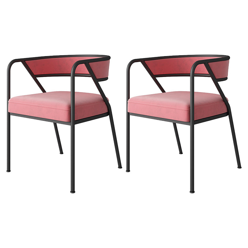 Fauteuils rembourrés de luxe de style scandinave Chaise d'appoint à dossier ouvert (Ensemble de 2)