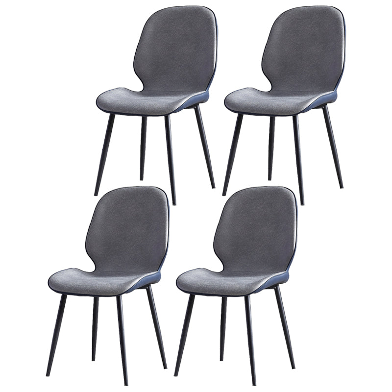 Sillas de comedor de cuero de estilo minimalista, sillas Wingback Parsons para cocina