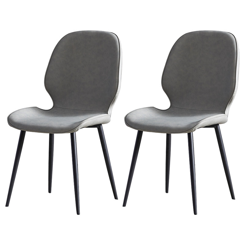 Chaises de salle à manger en cuir de style minimaliste, chaises Parsons à oreilles pour cuisine