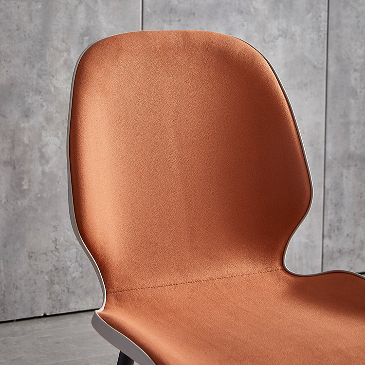 Sillas de comedor de cuero de estilo minimalista, sillas Wingback Parsons para cocina