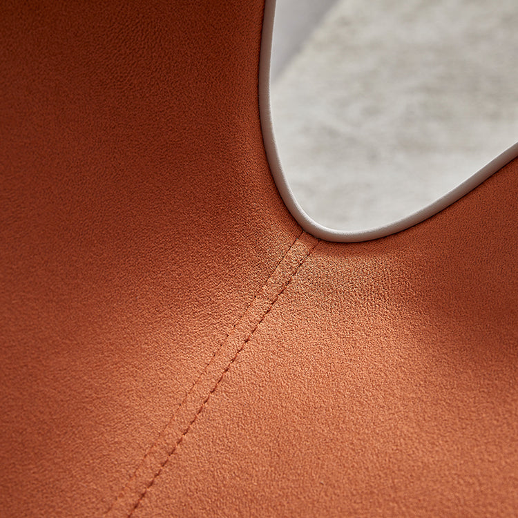Sillas de comedor de cuero de estilo minimalista, sillas Wingback Parsons para cocina