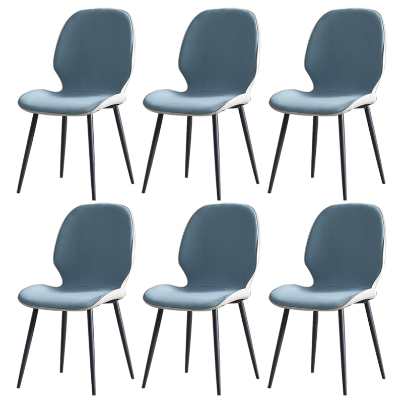 Sillas de comedor de cuero de estilo minimalista, sillas Wingback Parsons para cocina