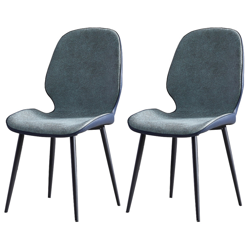 Chaises de salle à manger en cuir de style minimaliste, chaises Parsons à oreilles pour cuisine