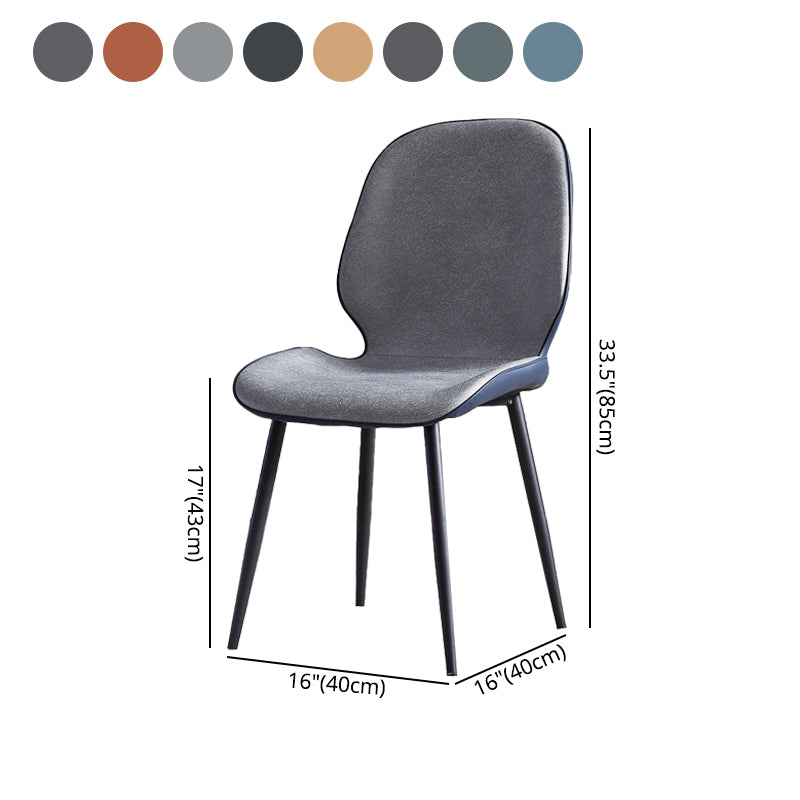 Sillas de comedor de cuero de estilo minimalista, sillas Wingback Parsons para cocina