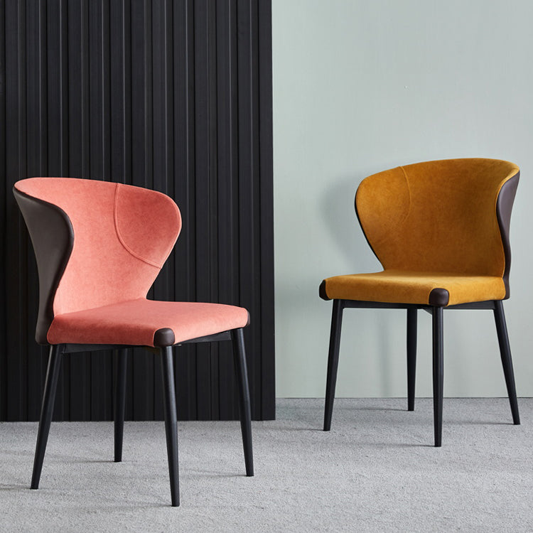 Chaise d'intérieur et d'extérieur moderne en métal, chaise d'appoint à oreilles sans accoudoirs pour salle à manger