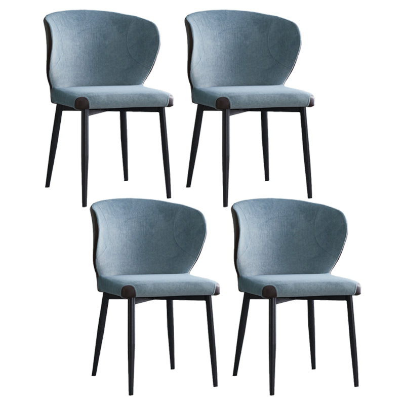 Chaise d'intérieur et d'extérieur moderne en métal, chaise d'appoint à oreilles sans accoudoirs pour salle à manger