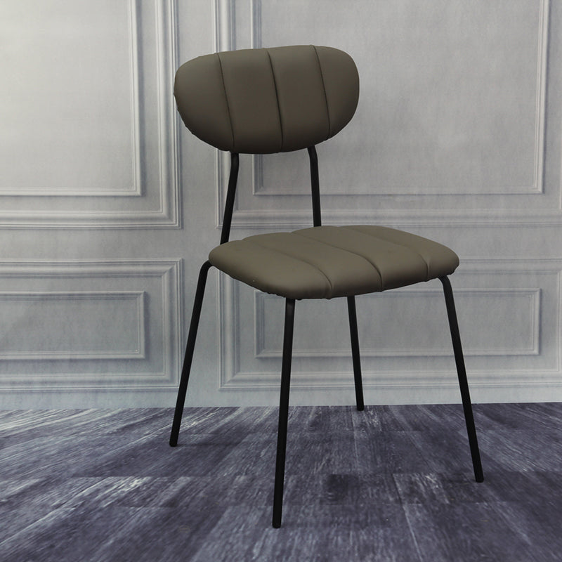 Les chaises de salle à manger sans bras tapissées par style industriel ouvrent les chaises de salle à manger arrière