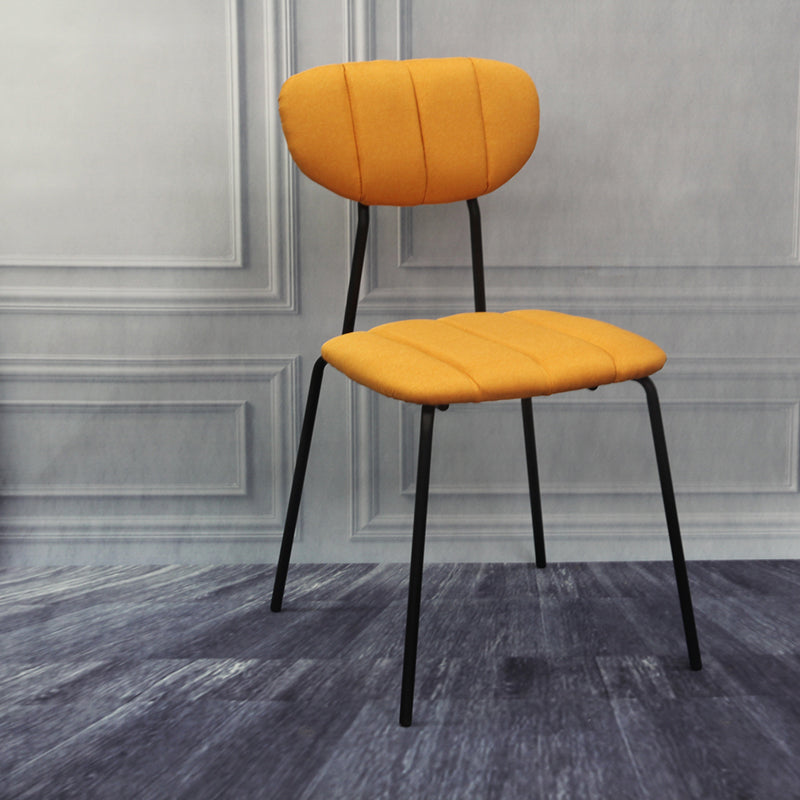 Les chaises de salle à manger sans bras tapissées par style industriel ouvrent les chaises de salle à manger arrière