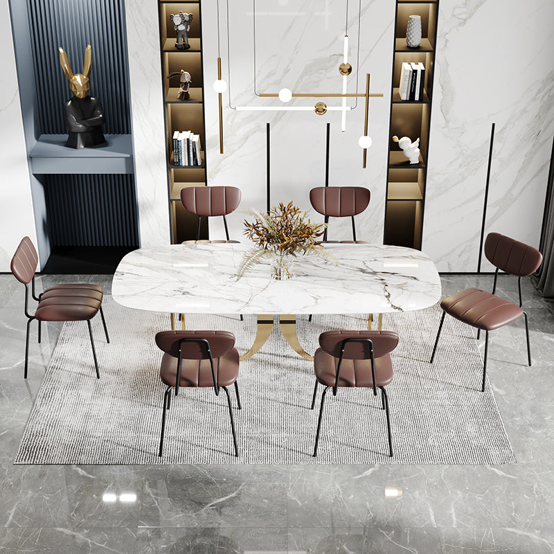 Les chaises de salle à manger sans bras tapissées par style industriel ouvrent les chaises de salle à manger arrière