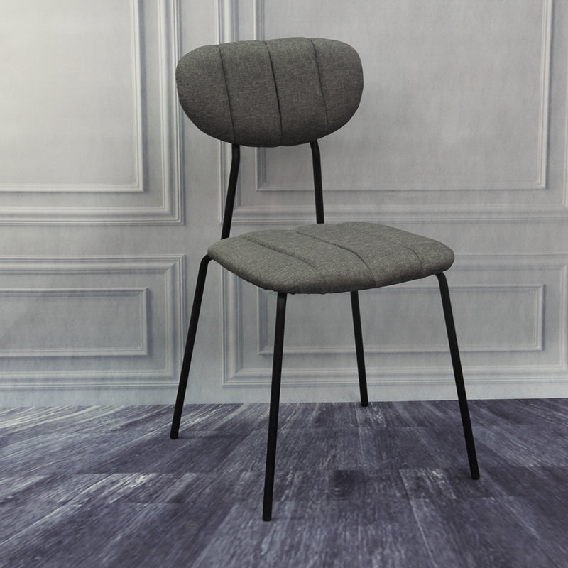 Les chaises de salle à manger sans bras tapissées par style industriel ouvrent les chaises de salle à manger arrière
