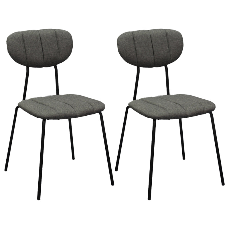 Les chaises de salle à manger sans bras tapissées par style industriel ouvrent les chaises de salle à manger arrière