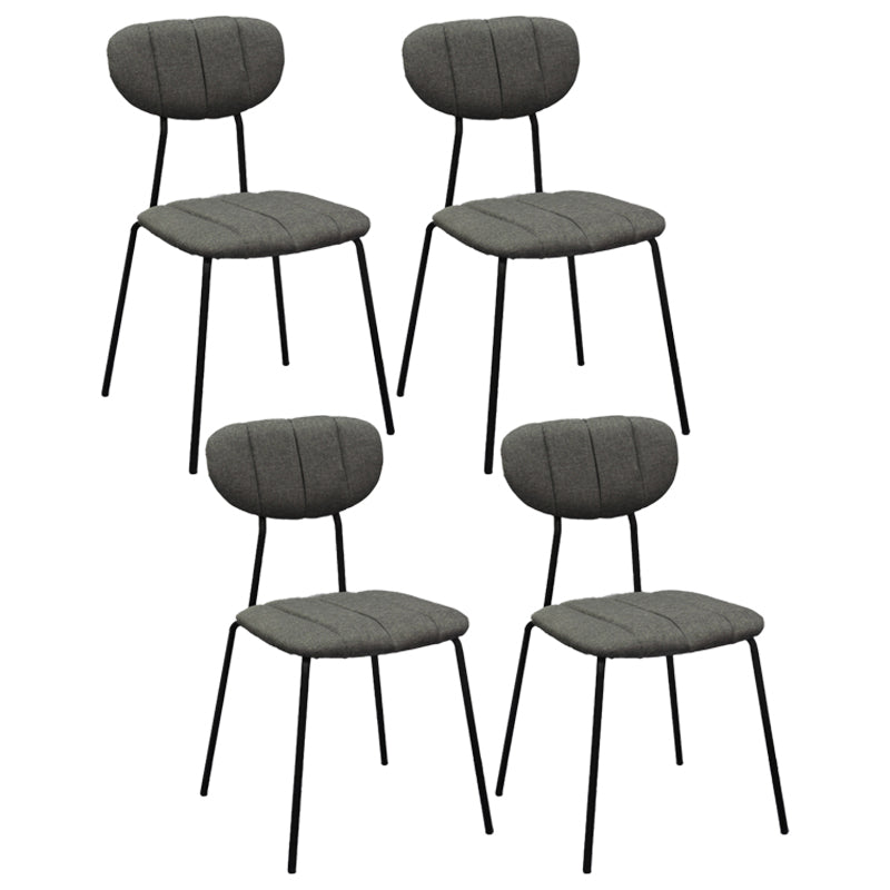 Les chaises de salle à manger sans bras tapissées par style industriel ouvrent les chaises de salle à manger arrière